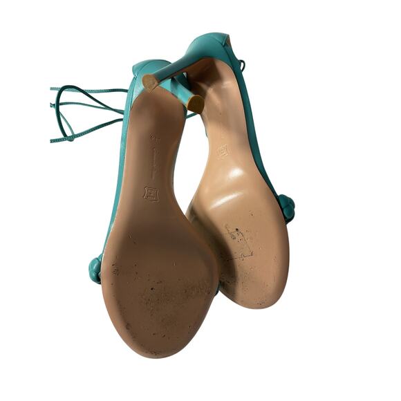 Gianvito Rossi 'S21' Green 105Mm Braided Front Ankl Heel Size 8.5 - Picture 4 of 4